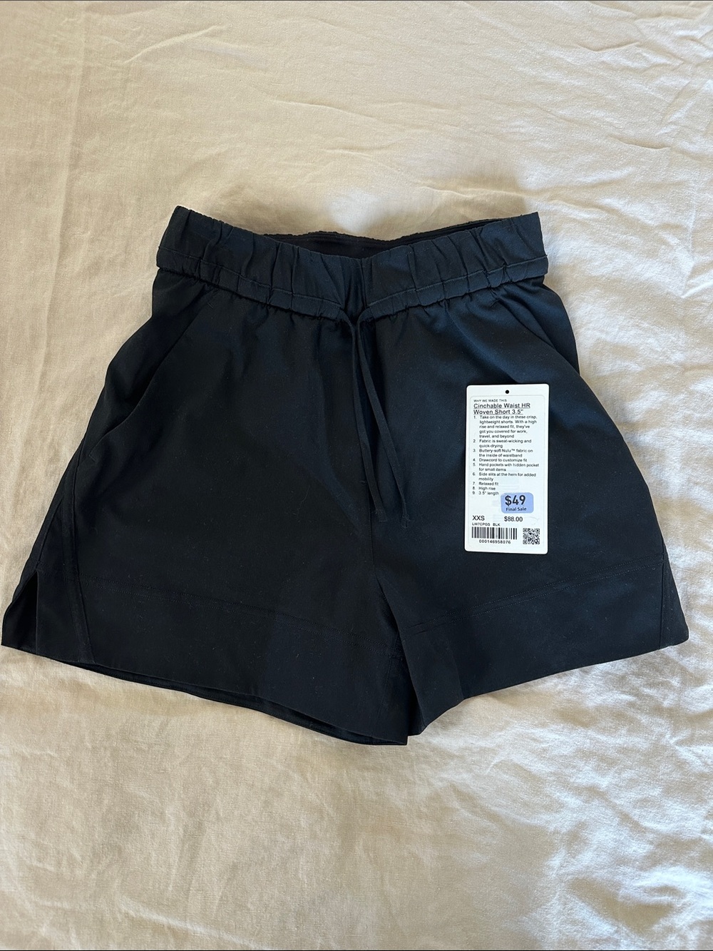 lululemon athletica Cinchable Waist HR Woven Short 3.5" - black